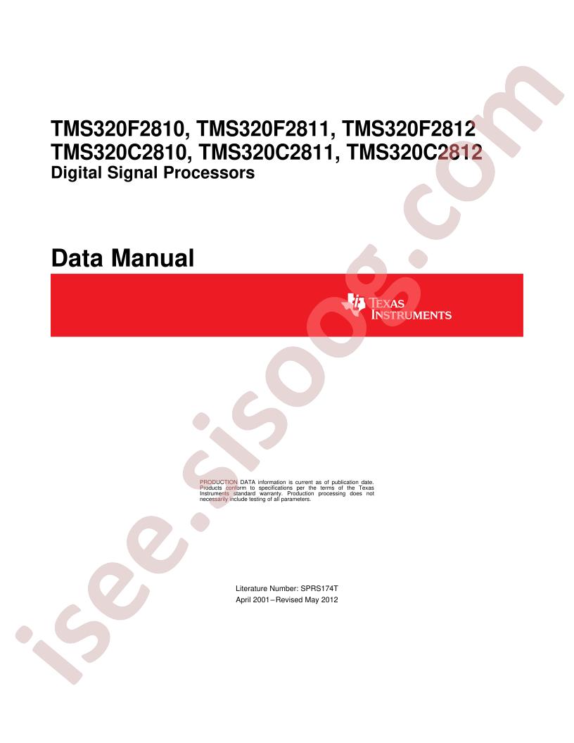 TMS320x2810-12 Data Manual
