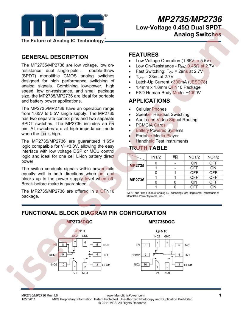 MP2735, MP2736 Datasheet
