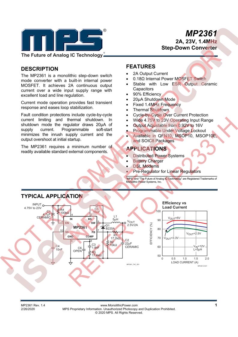 MP2361 Datasheet