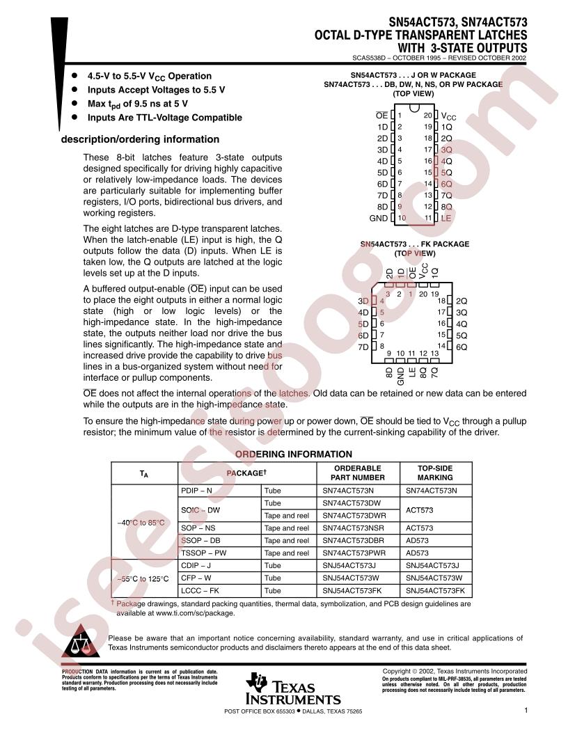 SN54/74ACT573