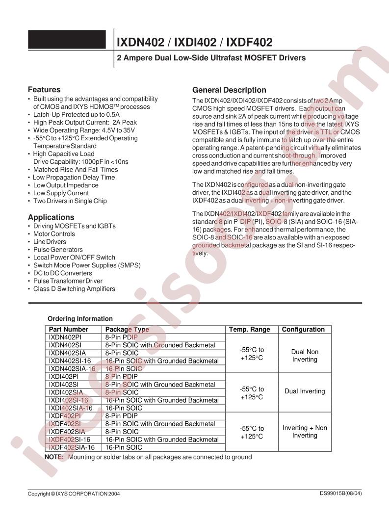 IXD(F,I,N)402