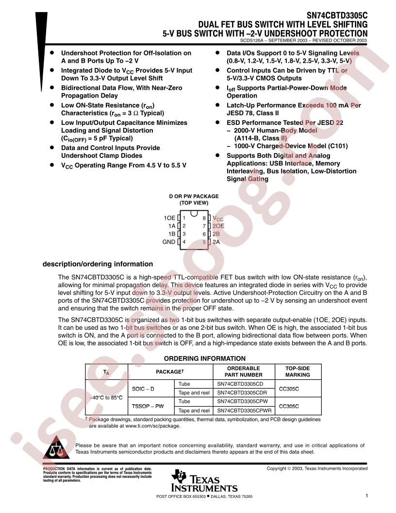 SN74CBTD3305C