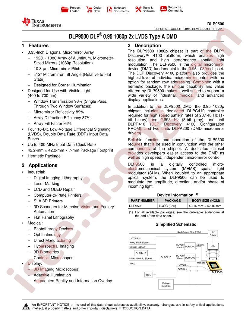DLP9500 Datasheet