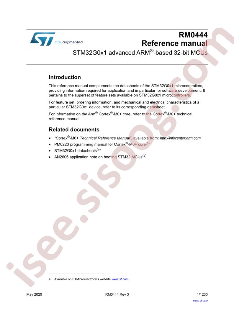 STM32G0x1 Ref. Manual