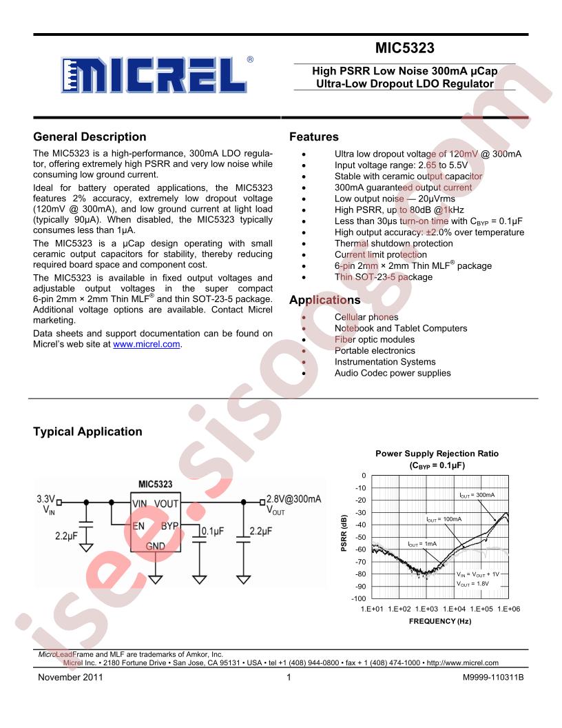 MIC5323 Series