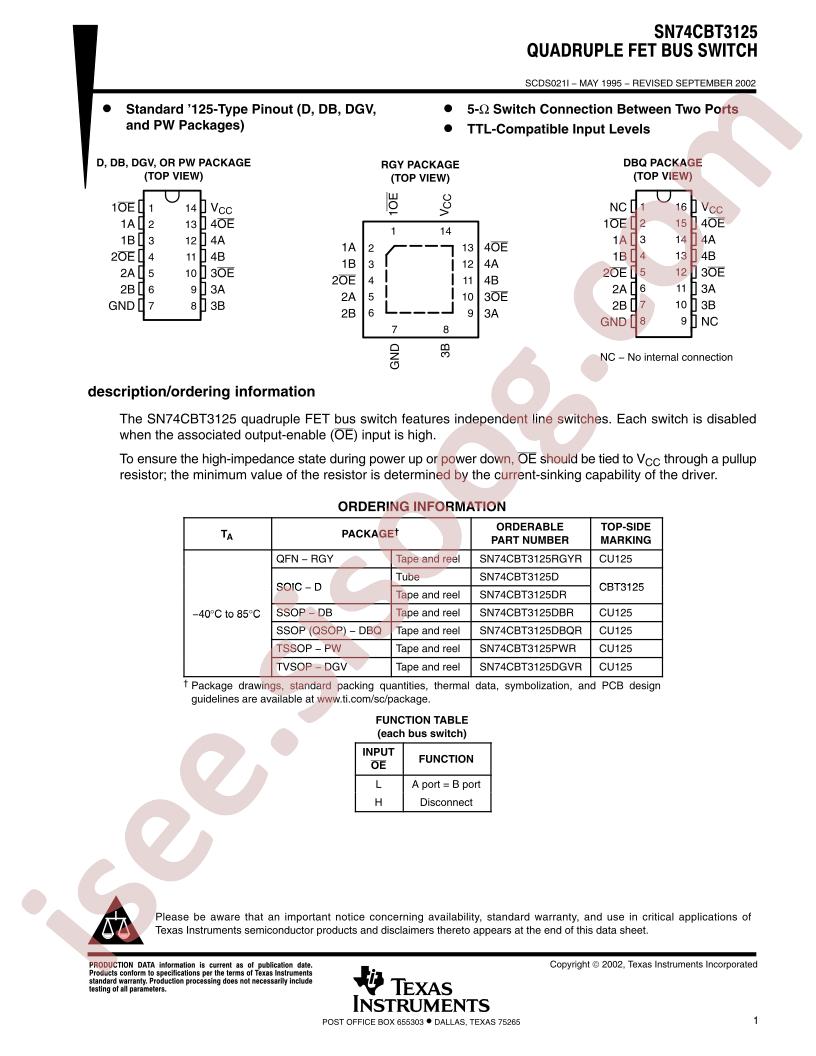 SN74CBT3125