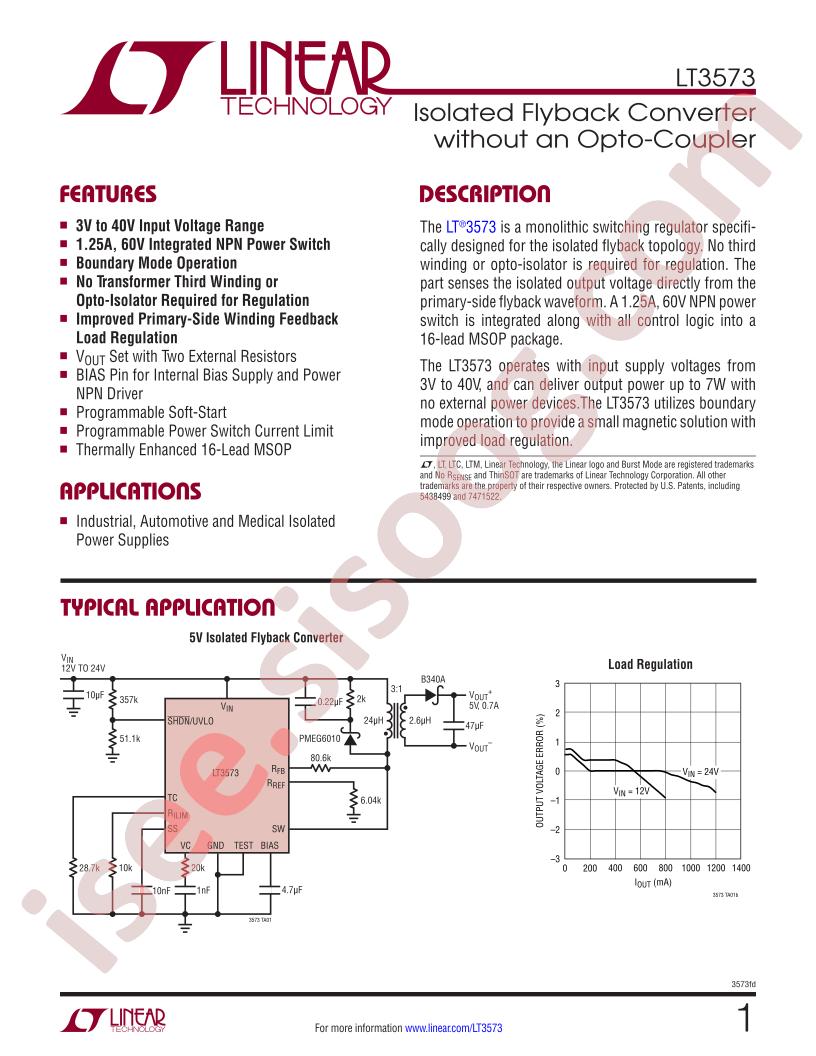 LT3573 Datasheet