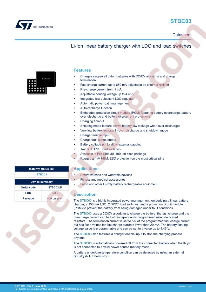STBC03 Datasheet