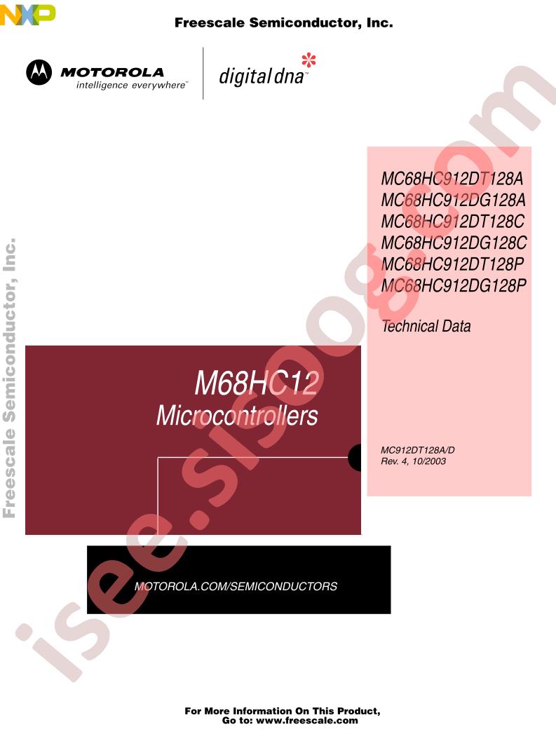 MC68HC912DG,DT128A,C,P