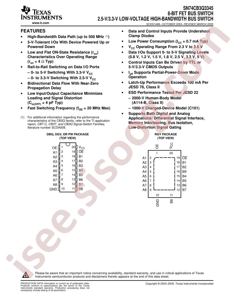 SN74CB3Q3345