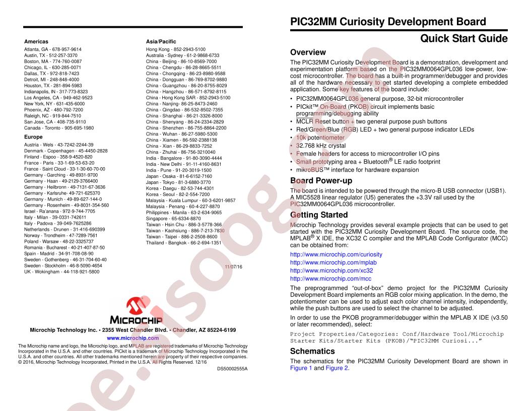 PIC32MM Curiosity Dev Brd Quick Start Guide~