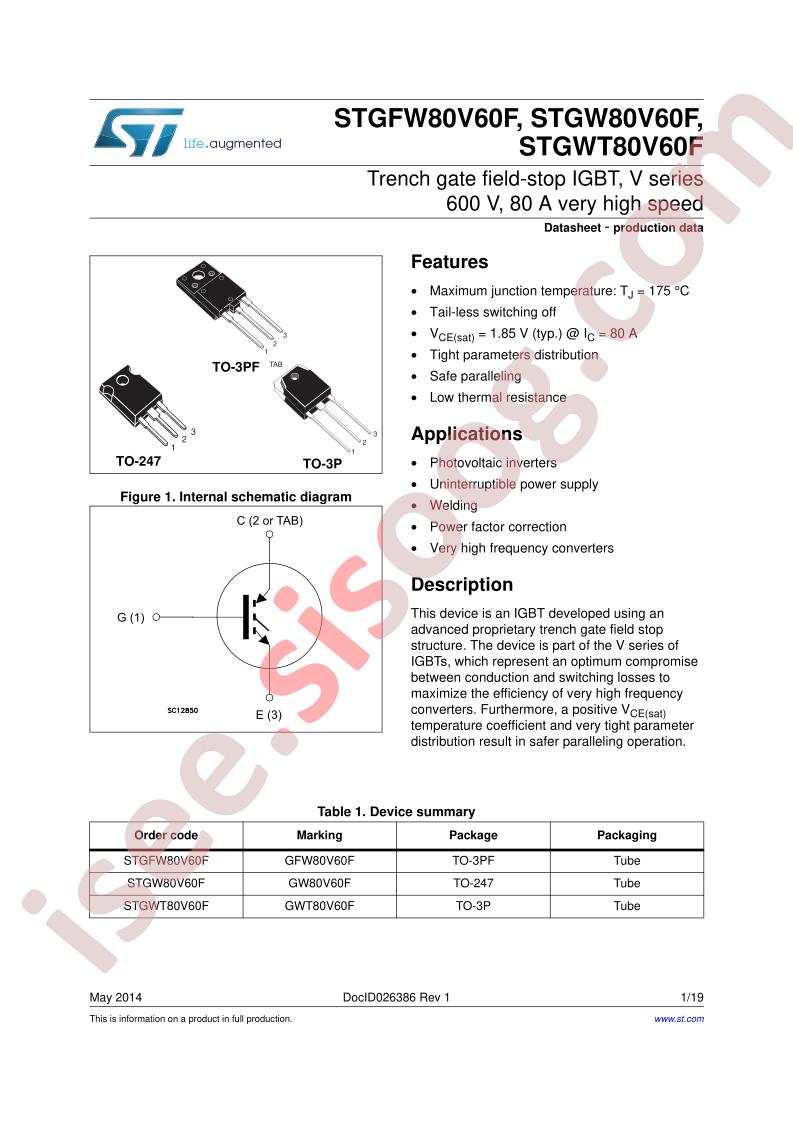 STG(FW,W,WT)80V60F