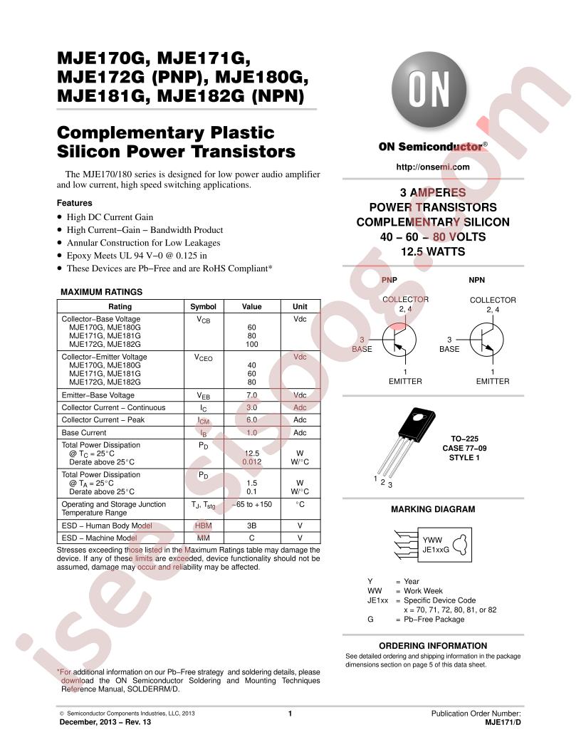 MJE170, 71, 72, 80, 81, 82