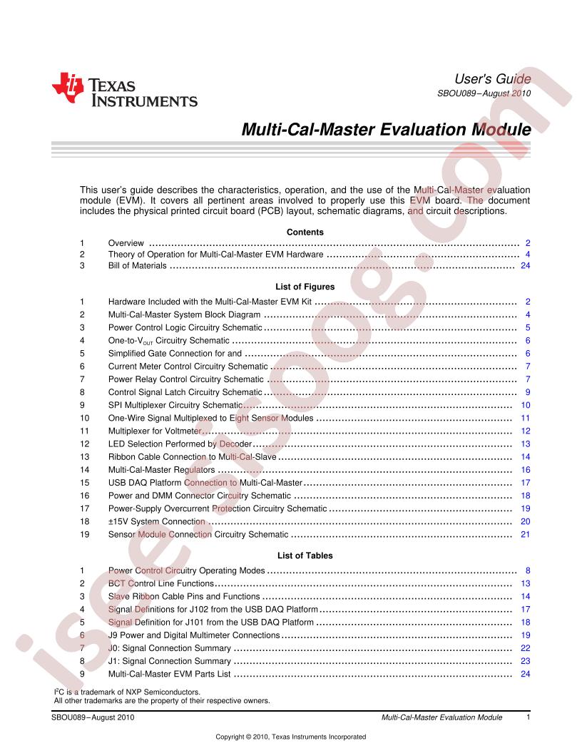 Multi-Cal-Master User Guide