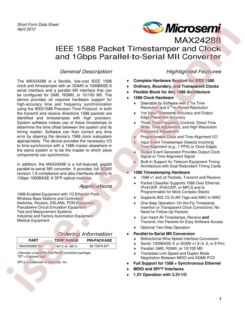 MAX24288 Datasheet