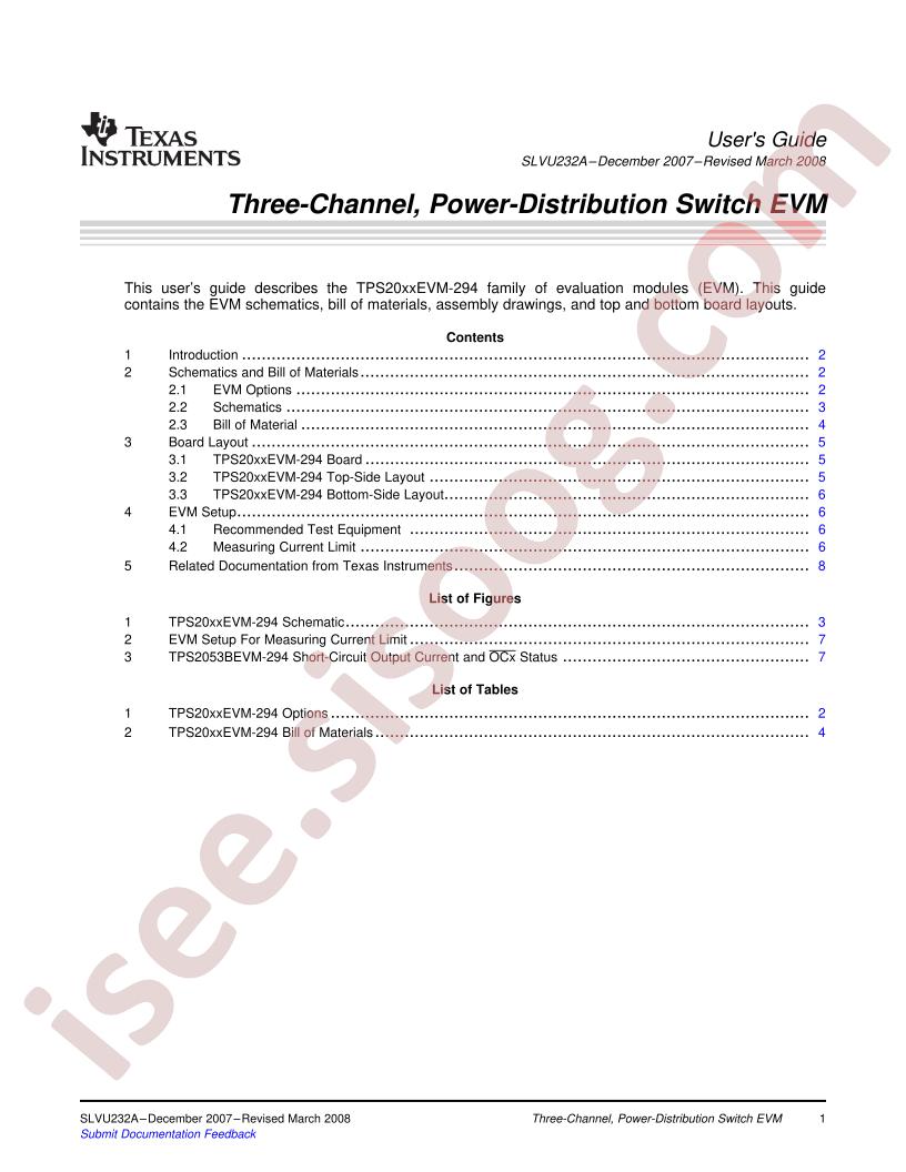 TPS20xxEVM-294 Guide