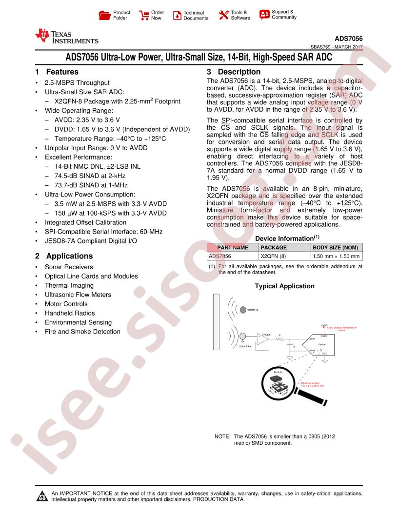 ADS7056 Datasheet