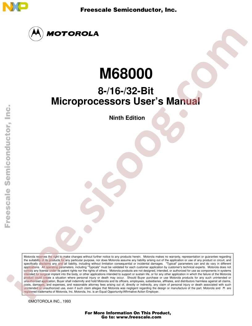 MC68000 Family Users Manual