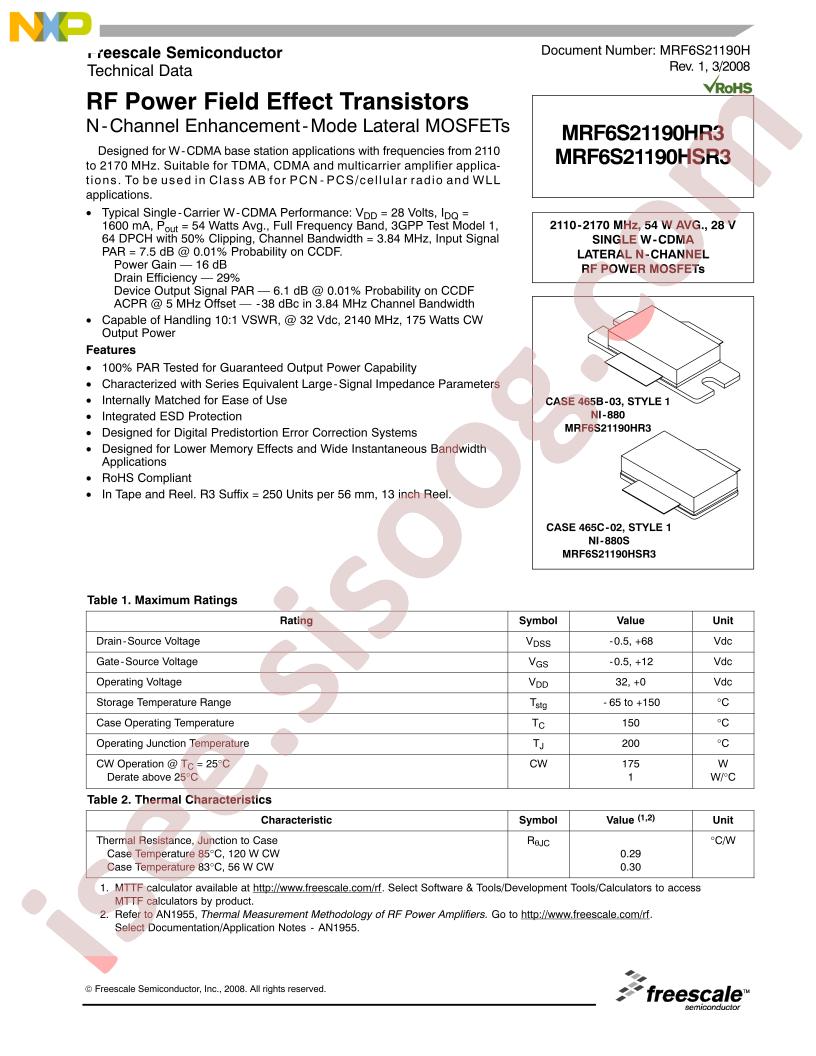 MRF6S21190HR3