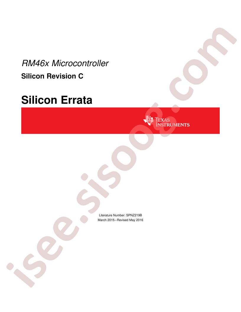 RM46x Errata