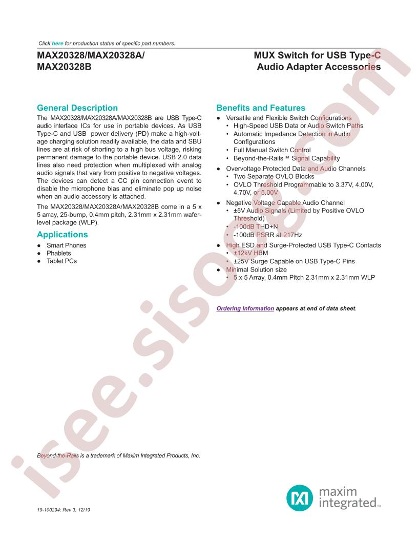 MAX20328(A) Datasheet