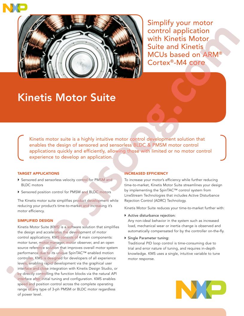 Kinetis Motor Suite Fact Sheet