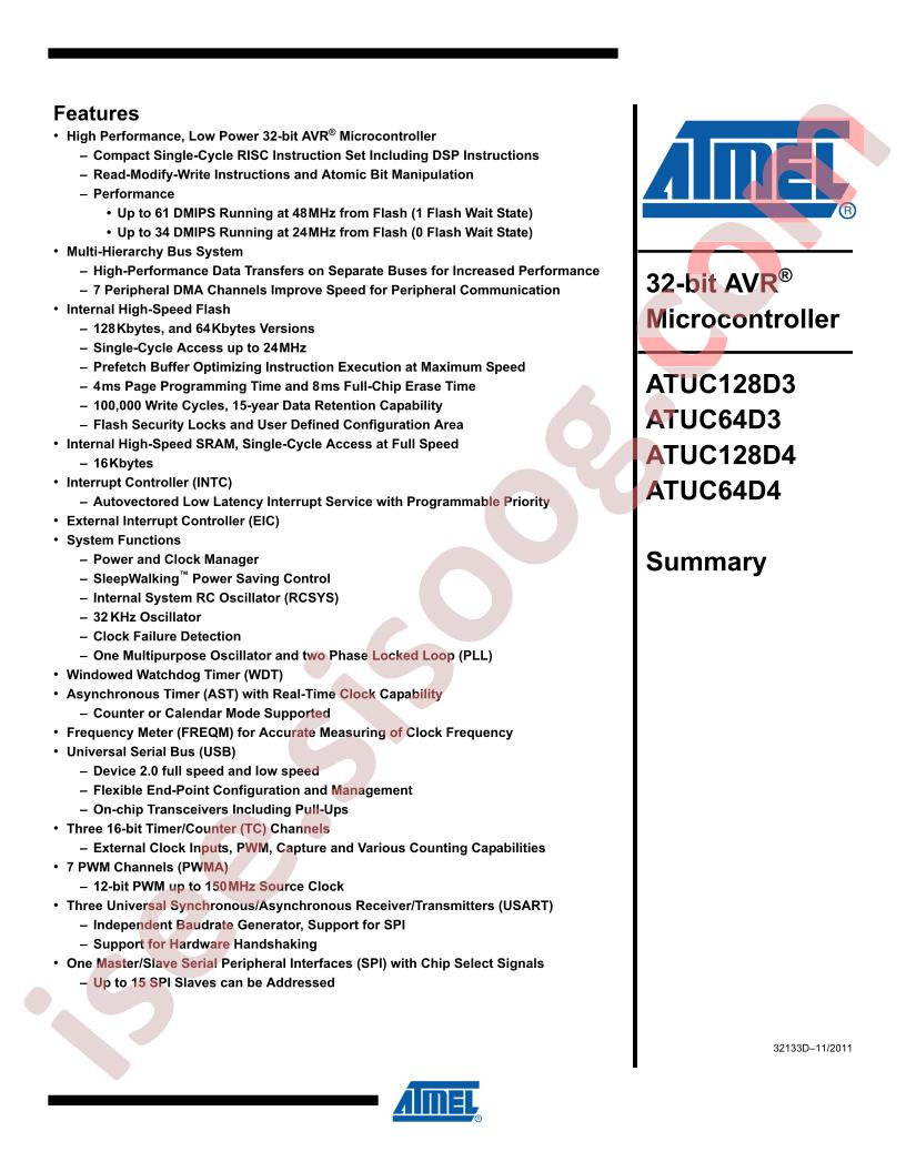 ATUC128D3/D4, ATUC64D3/D4 Summary