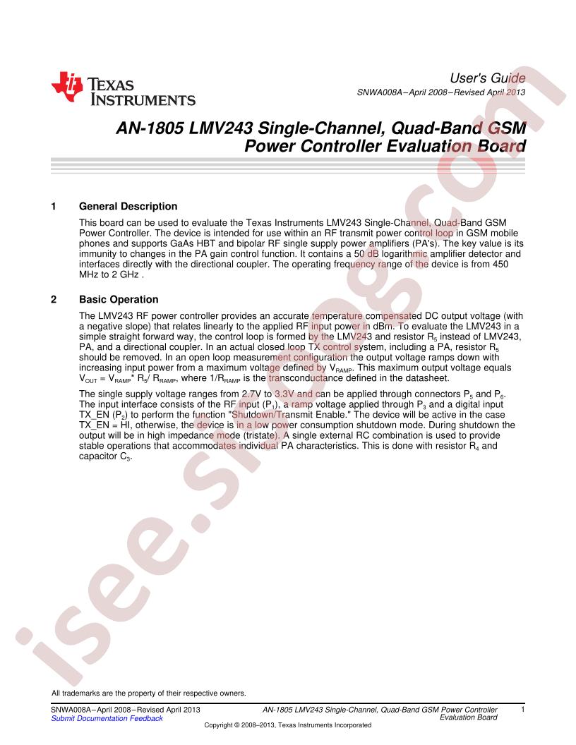 LMV243 Eval Board
