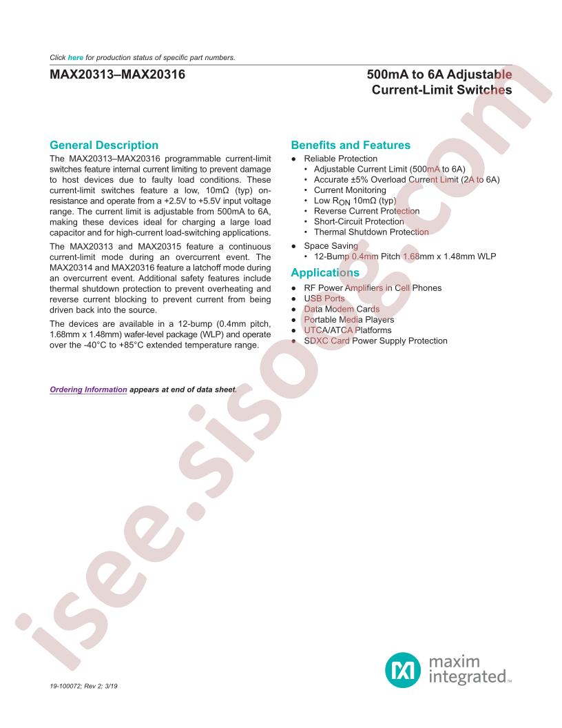 MAX20313-16 Datasheet