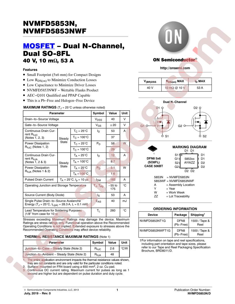 NVMFD5853N(WF)