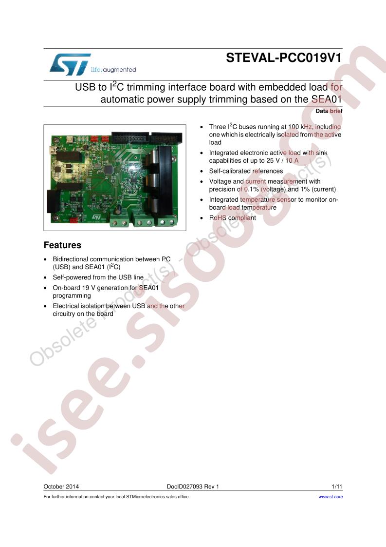 STEVAL-PCC019V1 Brief