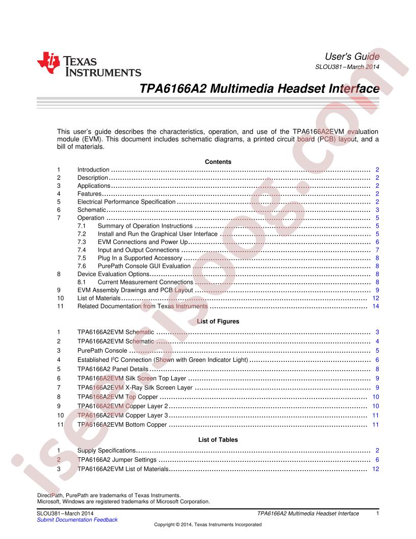 TPA6166A2EVM User Guide