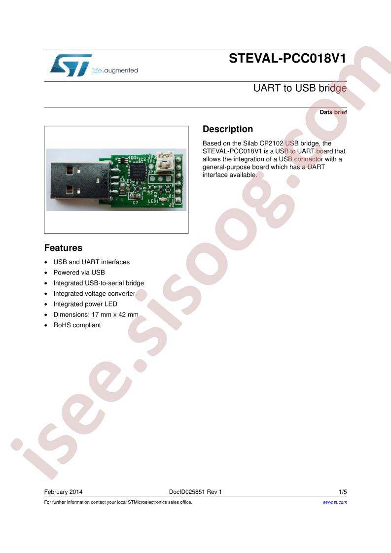 STEVAL-PCC018V1 Data Brief