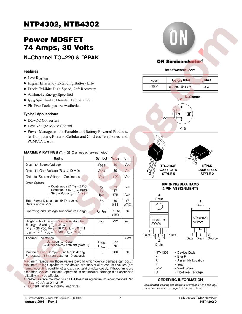 NTP4302, NTB4302