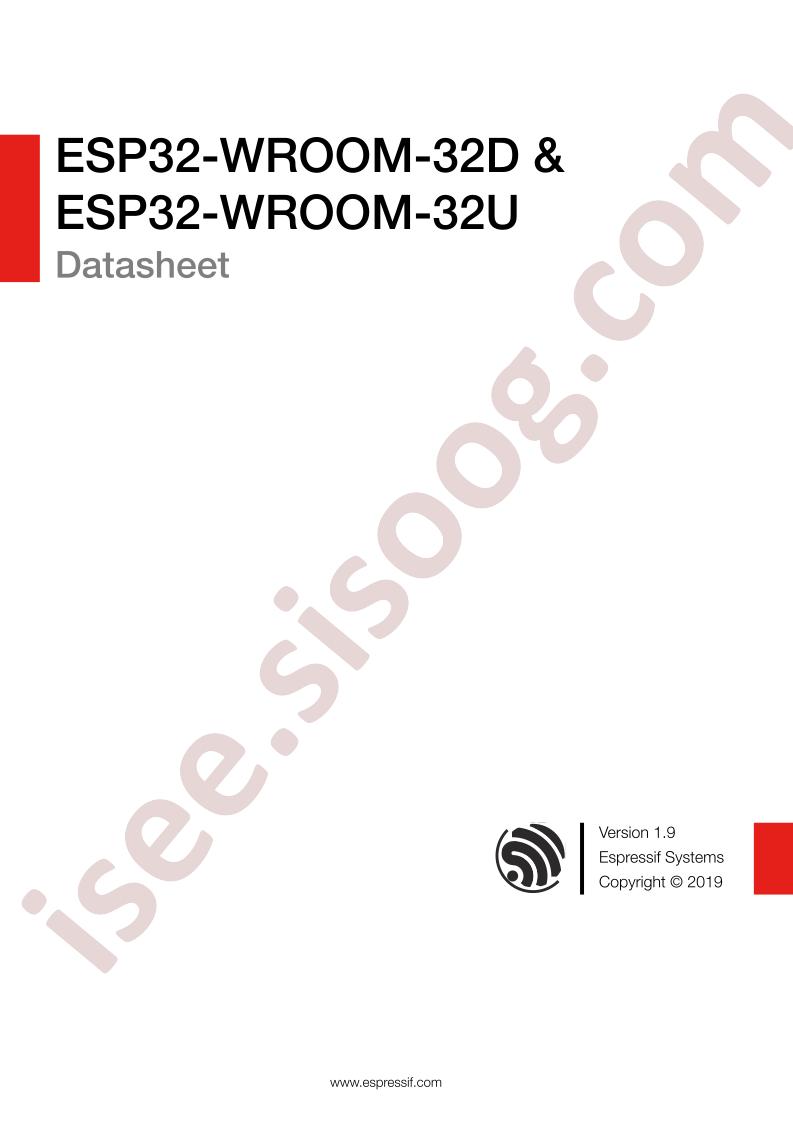 ESP32-WROOM-32D,32U Datasheet