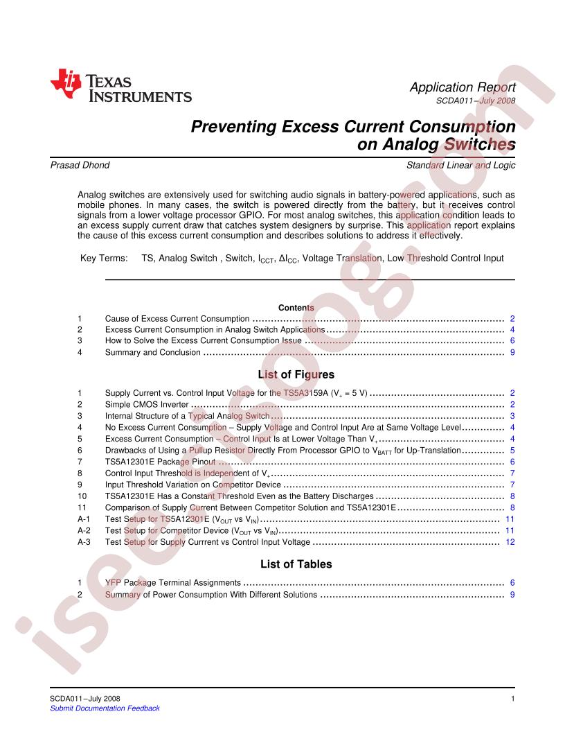 Analog Switch Application Report