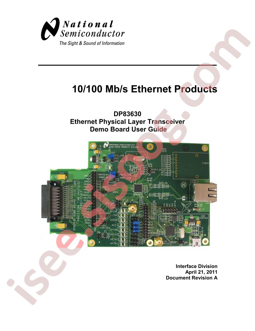 DP83630 Demo