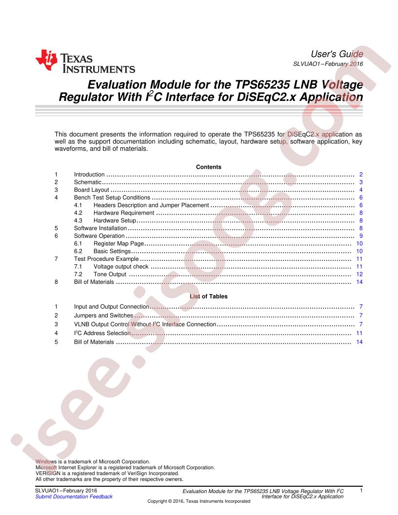 TPS65235EVM-694 User Guide