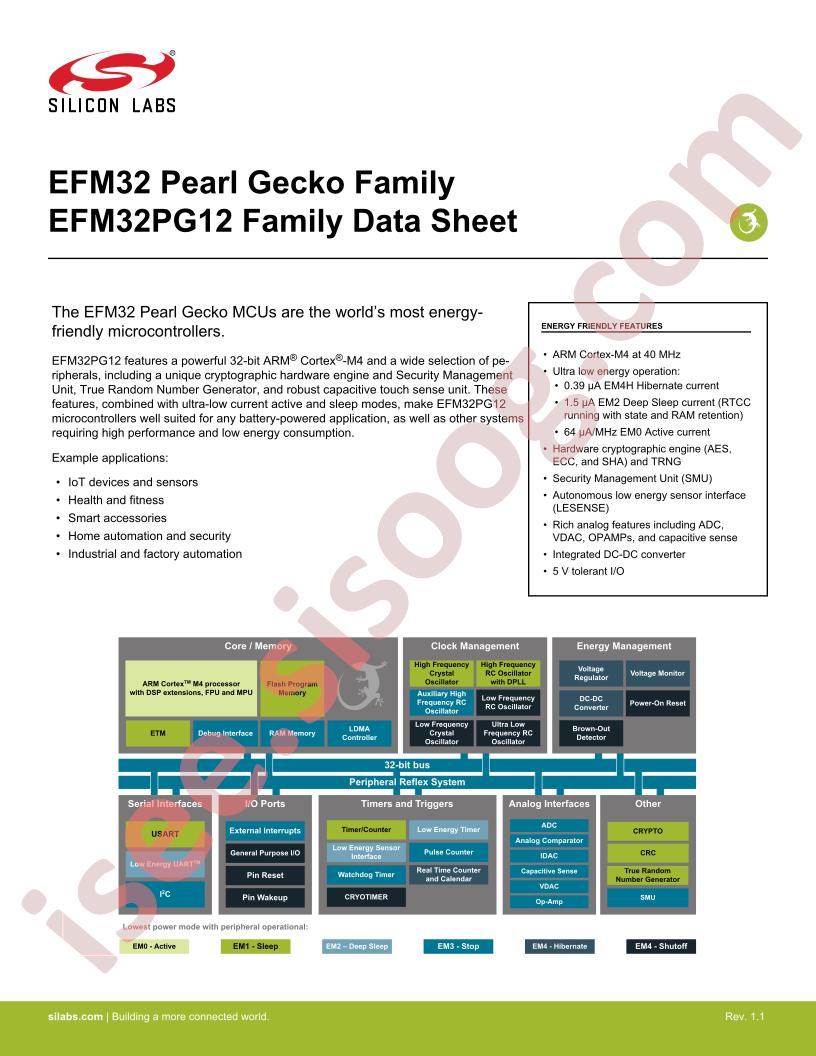 EFM32PG12 Family Datasheet