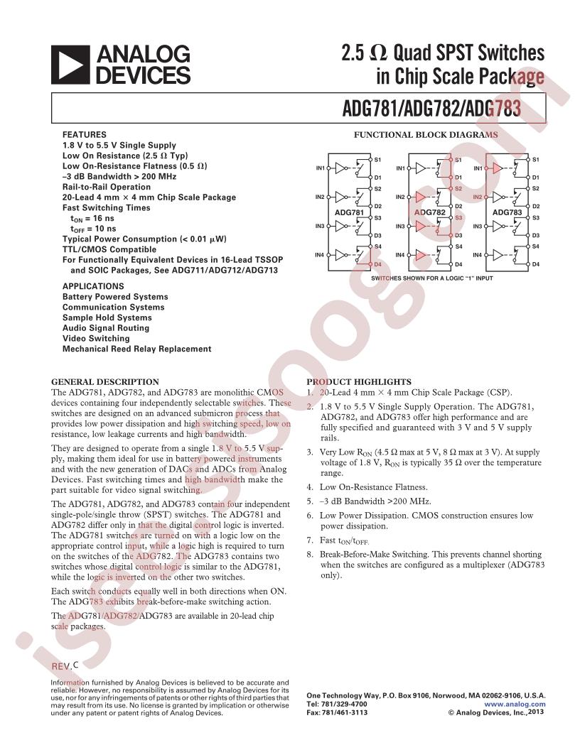 ADG781-783