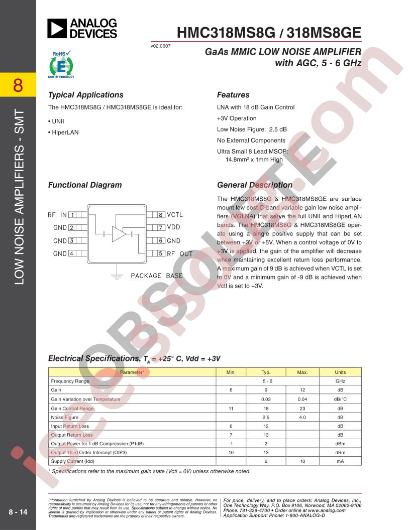 HMC318MS8G/E