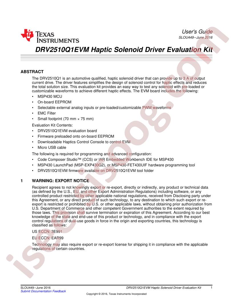 DRV2510Q1EVM User Guide