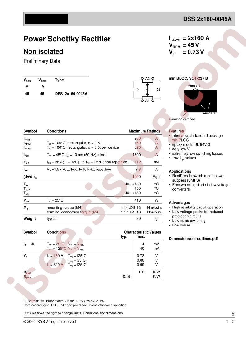 DSS2X160-0045A