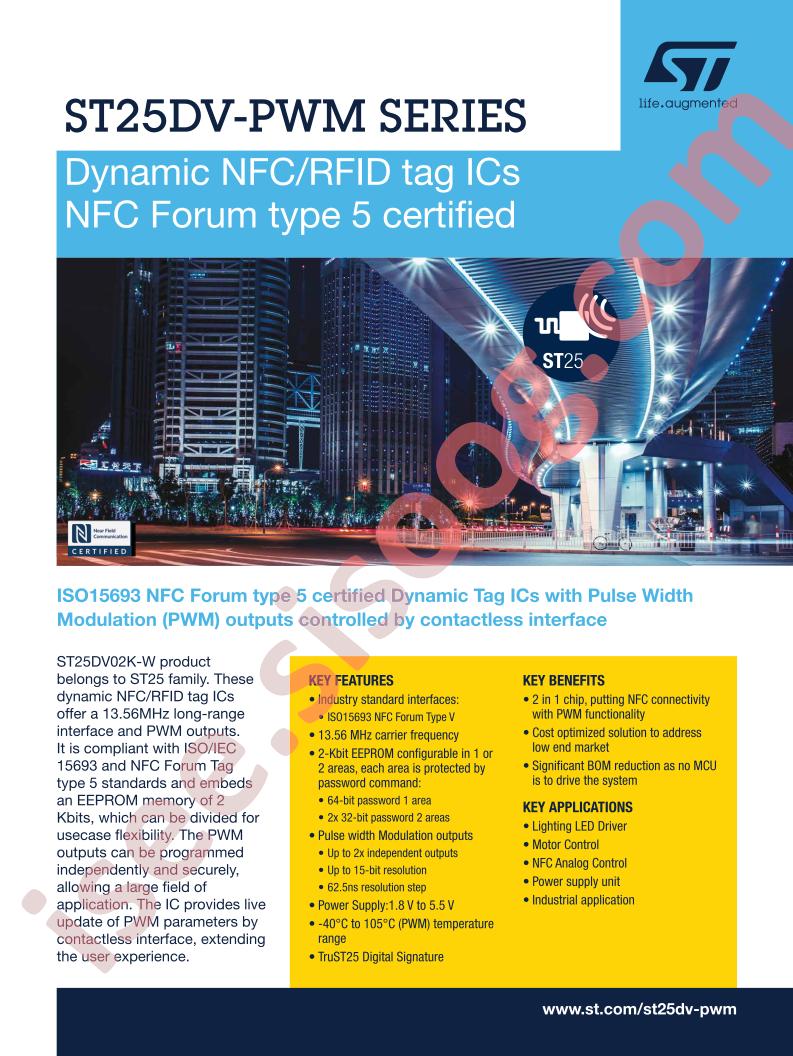 ST25DV-PWM Series Flyer