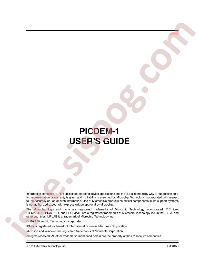 PICDEM-1 Users Guide