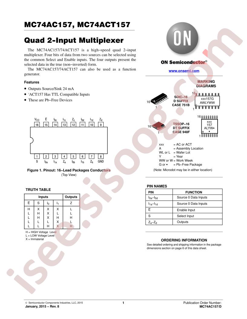 MC74AC(T)157