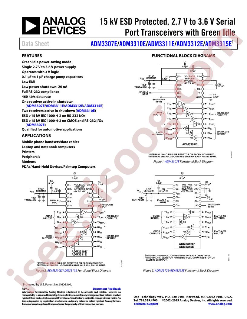 ADM3307/10/11/12/15E