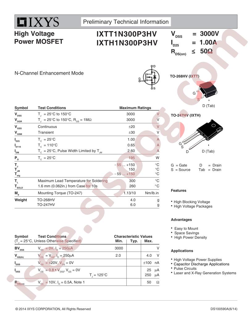 IXT(T,H)1N300P3HV