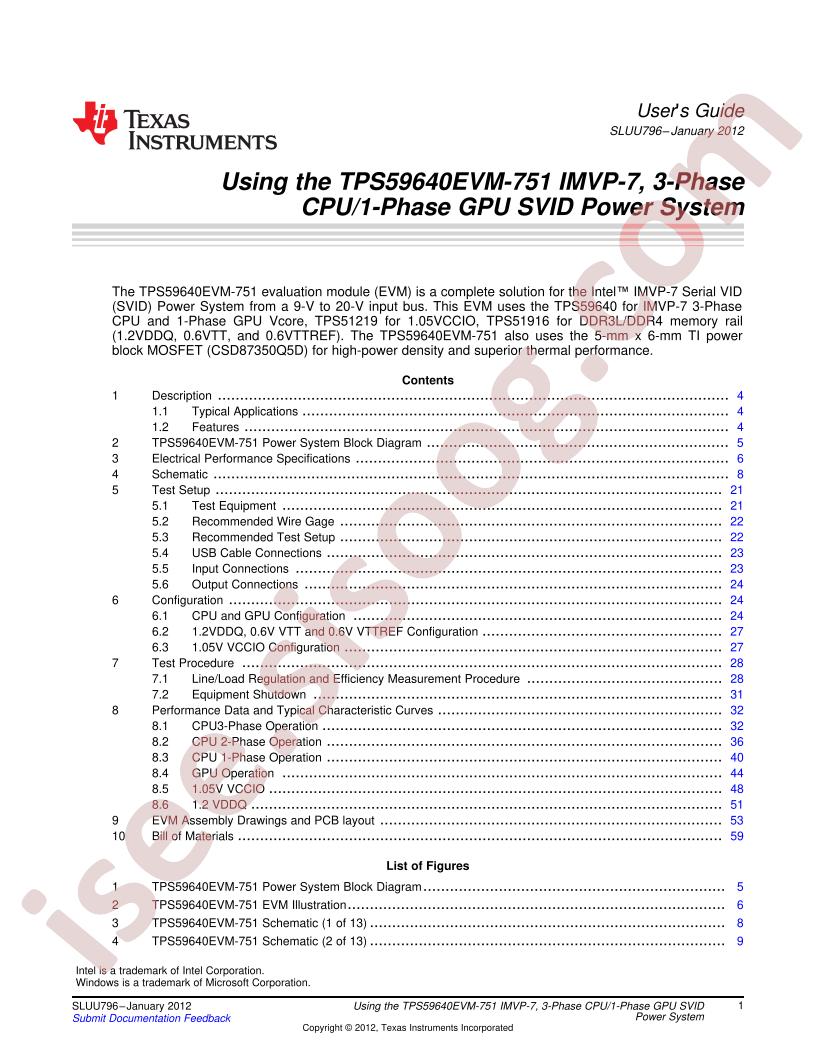 TPS59640EVM-751 Guide