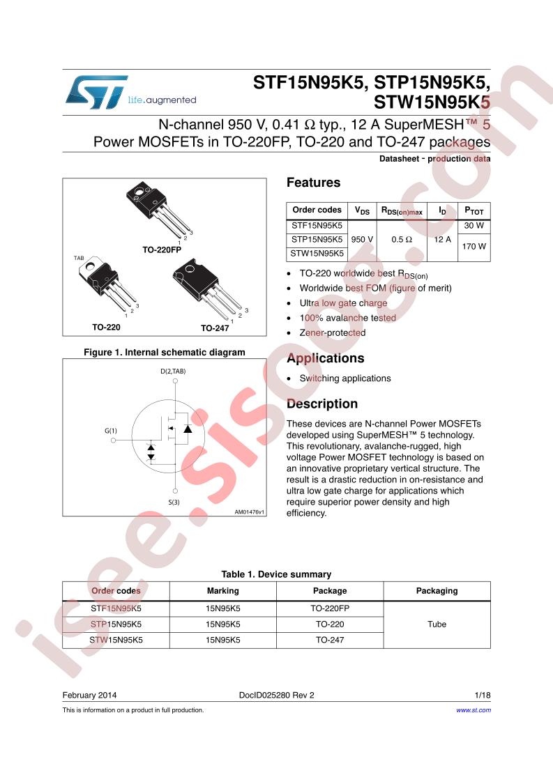 STx15N95K5